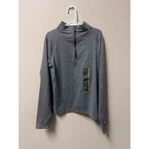 All in Motion Kids XS (6/7)Gray Quarter Zip Long Sleeve Pullover Active Top